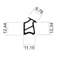 5m Stahlzargendichtung DZ 1424 in Grau