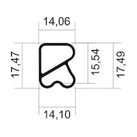 5m Stahlzargendichtung DZ 1187 in Grau