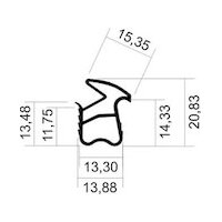 5m Stahlzargendichtung DZ 1188 in Grau
