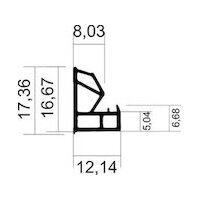 5m Stahlzargendichtung DZ 1444 in Grau