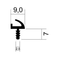 5m Zimmertürdichtung DTD 3843 Weiß