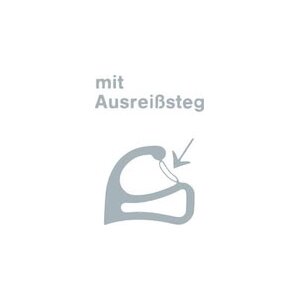 5m Stahlzargendichtung DZ 1161 in Grau