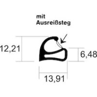 5m Stahlzargendichtung DZ 1161 in Grau