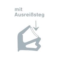 5m Stahlzargendichtung DZ 1182 in Grau