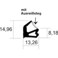 5m Stahlzargendichtung DZ 1182 in Grau