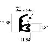 5m Stahlzargendichtung DZ 1172 in Grau